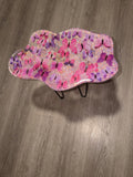 24” Epoxy Accent Table - Purple Butterfly