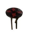 20” Round Epoxy Accent Table - Red Serpent